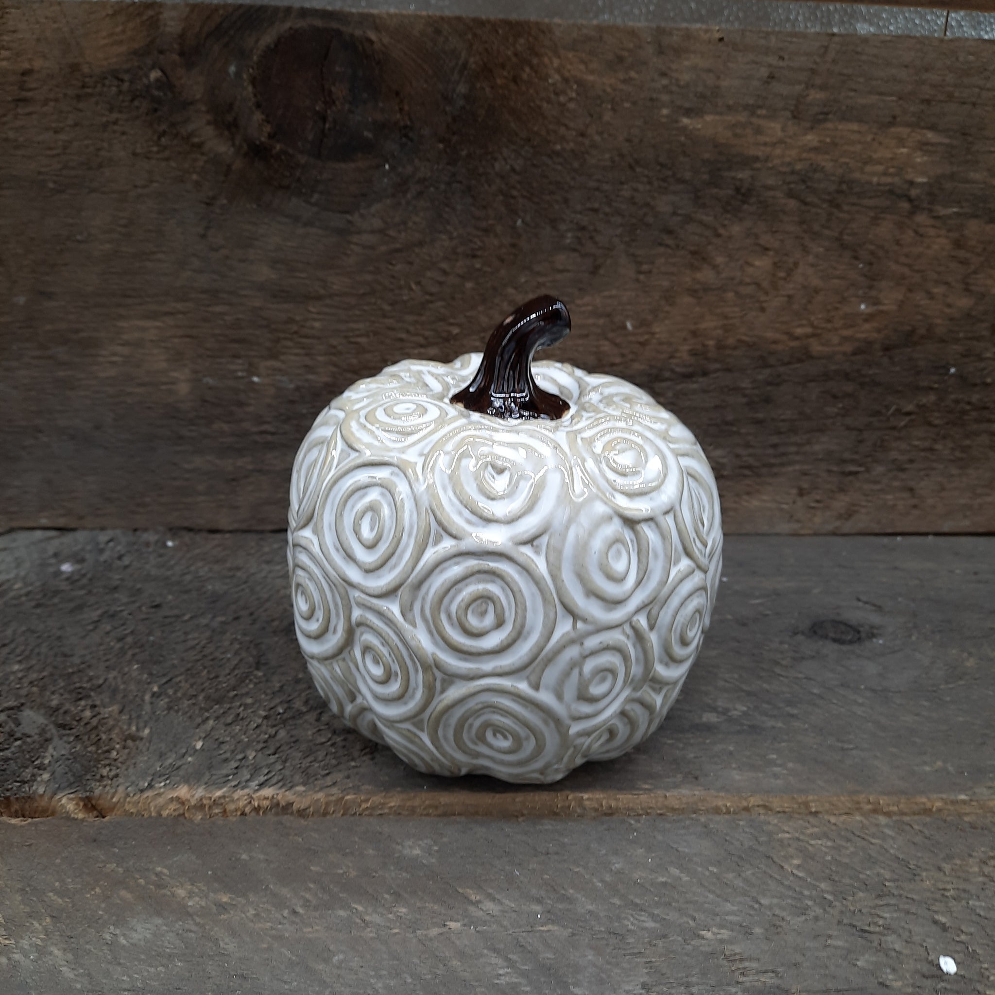 White Spiral Pumpkin