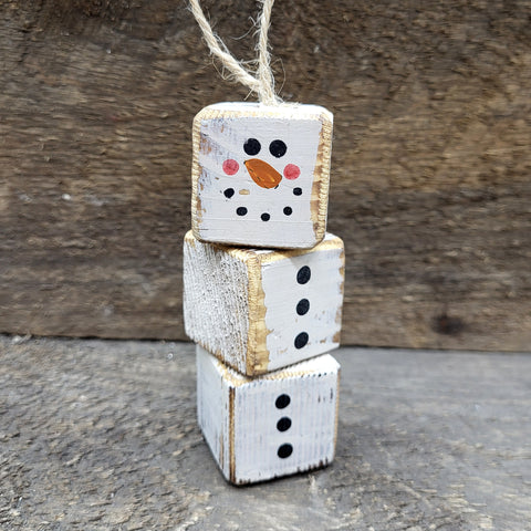 Cube Snowman Orn 4.5"