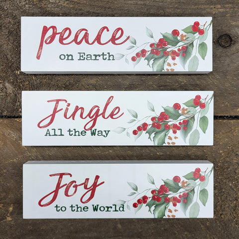 8" Peace/Jingle/Joy Block