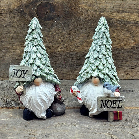 Joy/Noel Gnome w/Tree Hat 7"