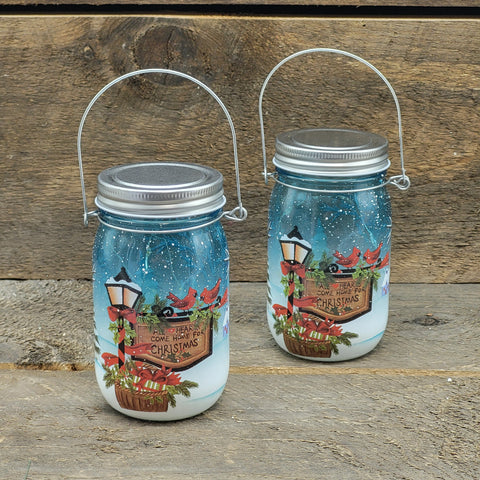 5" LED Lantern w/Winter Scene