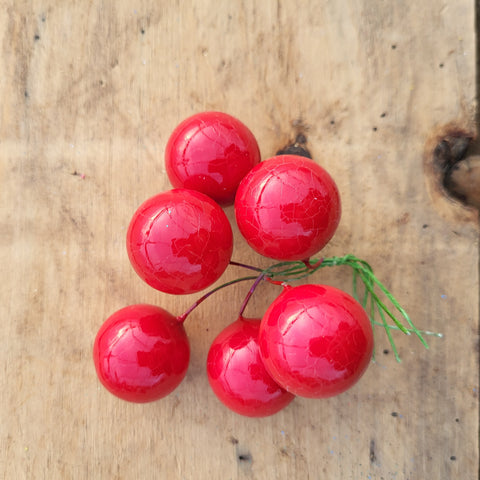5mm Bright Red Berry Cluster - Wreath Workshop