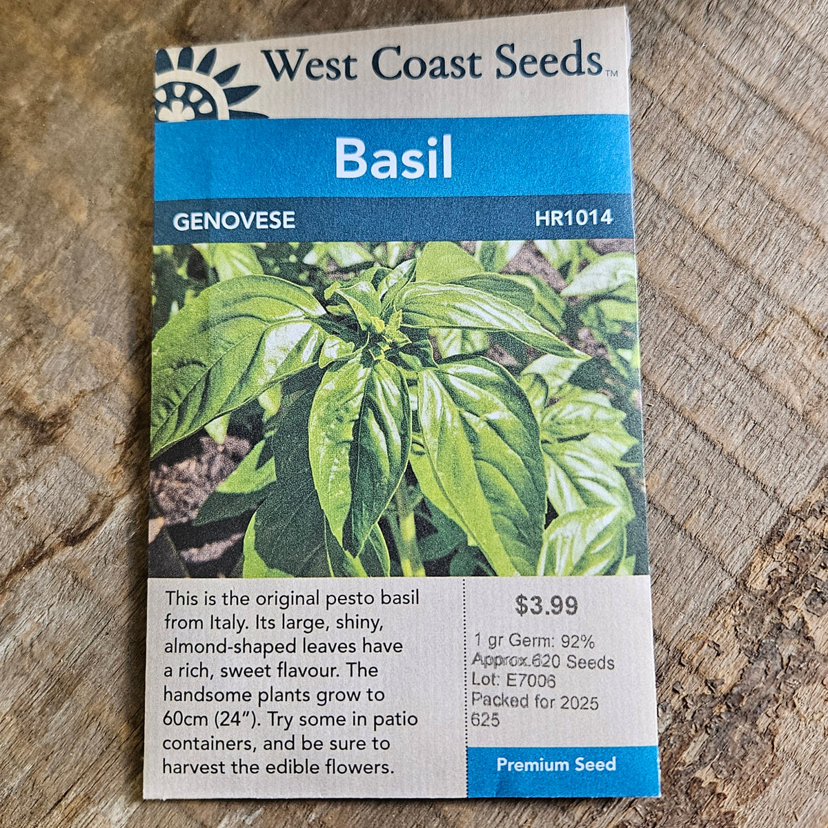Basil 'Genovese' - West Coast Seeds – Carp Garden Centre - West Ottawa