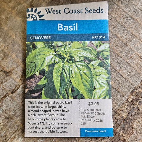 Basil ‘Genovese’ Seeds - West Coast Seeds