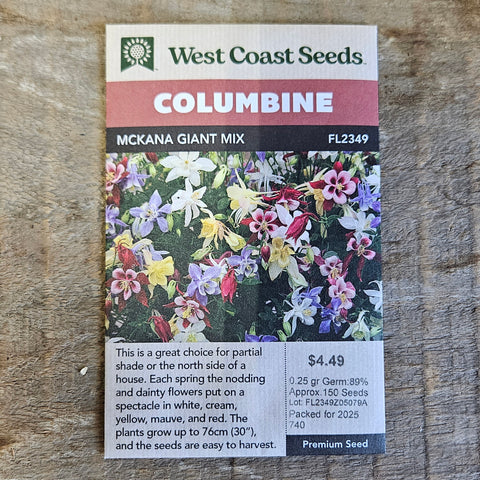 Columbine 'Mckana Giant Mix'- West Coast Seeds