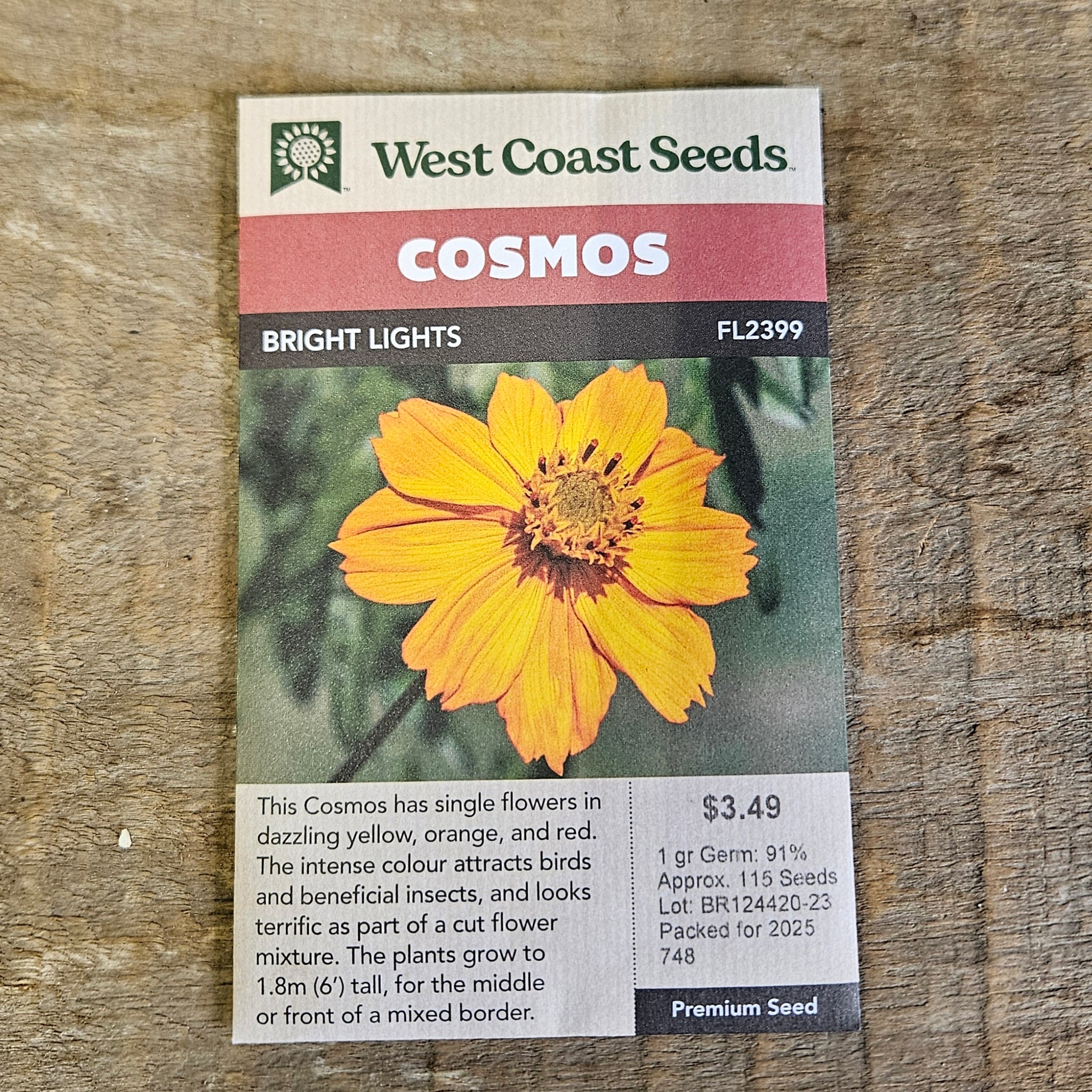 Cosmos 'Bright Lights' - West Coast Seeds