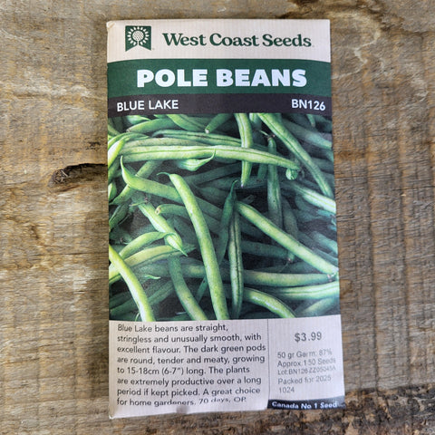 Pole Beans 'Blue Lake' - West Coast Seeds