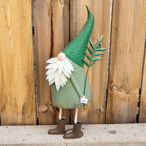 Garden Gnome 'Side View with Fern'