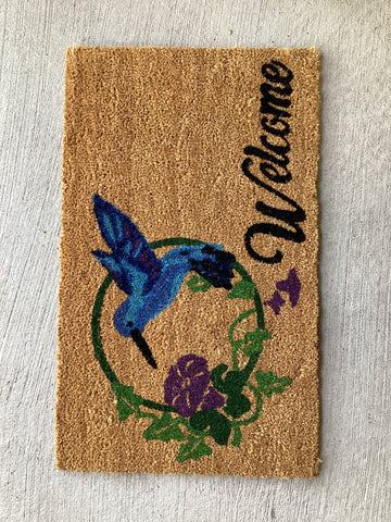 Humming bird welcome mat