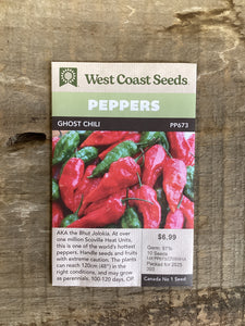 Hot Pepper 'Ghost Chili' Seeds - West Coast Seeds