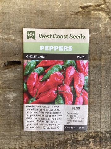 Hot Pepper 'Ghost Chili' Seeds - West Coast Seeds