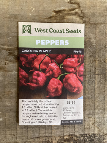 Hot Pepper 'Carolina Reaper' Seeds - West Coast Seeds
