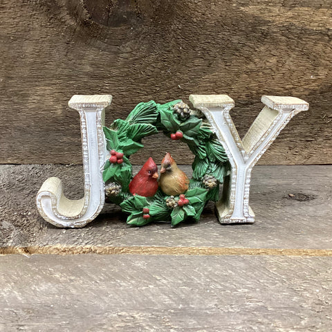 Joy w/Wreath/Cardinals 8"