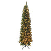 7' Pencil Pine Tree 300 LED Warm White Lights