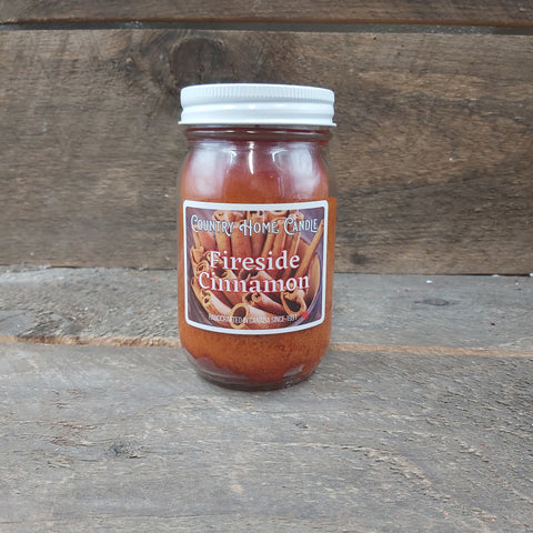 Fireside Cinnamon - Mason Jar Candle 16oz