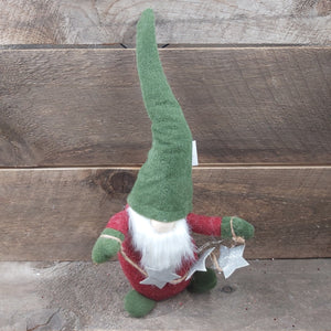 15" Green and Red Waving LED Gnome