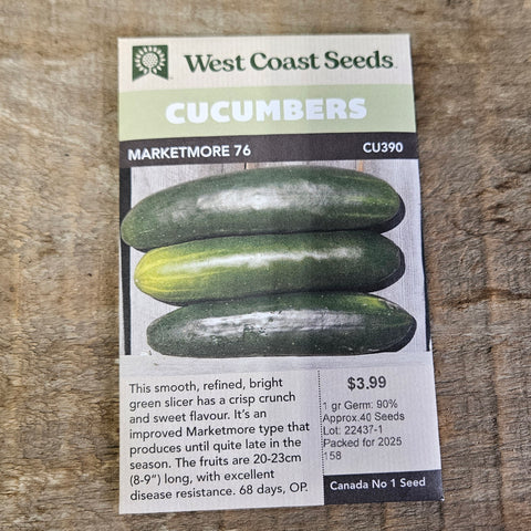 Cucumber 'Marketmore' Seeds - West Coast Seeds