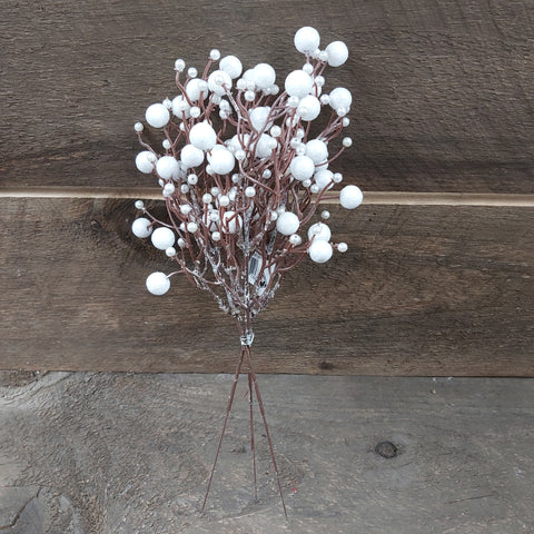 13" Pick 'White Plastic Beaded'