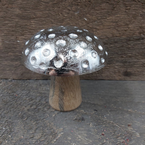 4"x4" Mushroom 'Metal Top with Wood Stem'