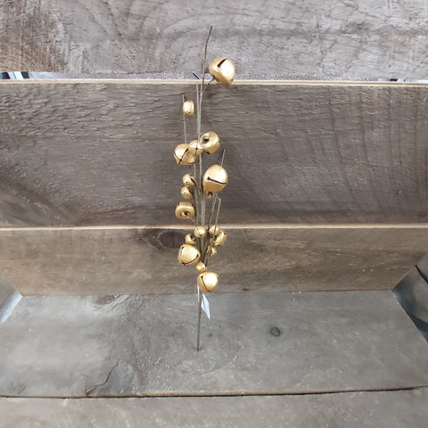 18" Spray 'Antique Shiny Gold Jingle Bell'