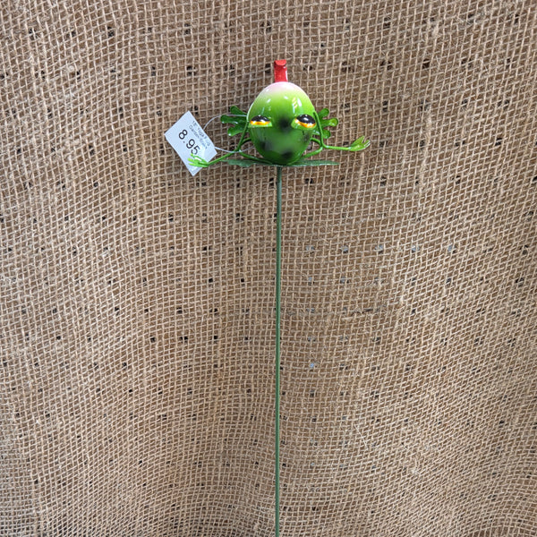 18" Yoga Frog Garden Stake