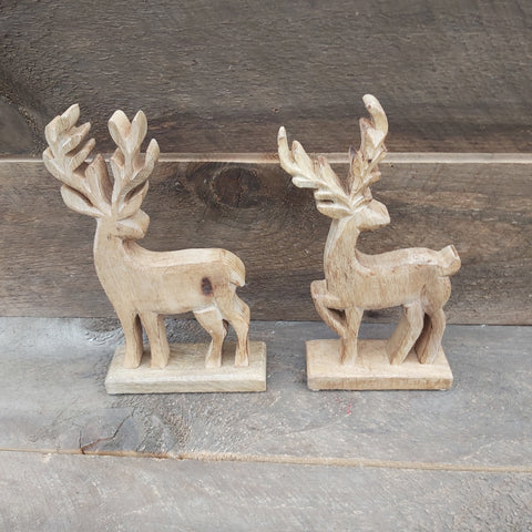 Wooden Reindeer '2 Assorted'