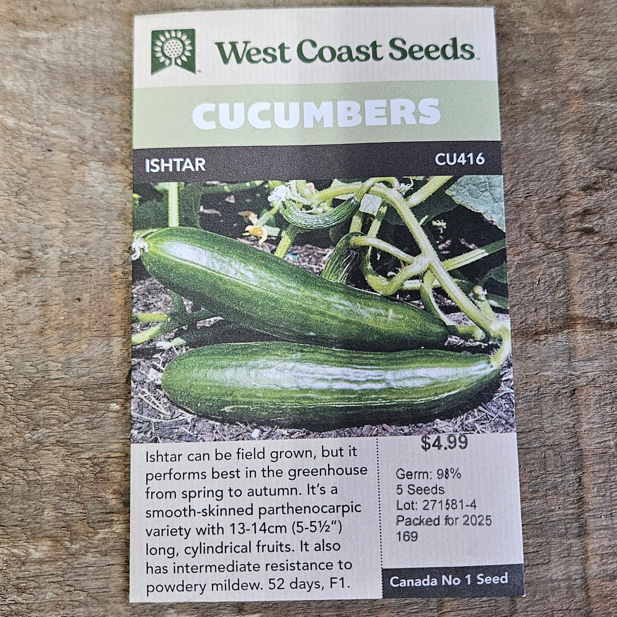 Cucumber 'Ishtar'- West Coast Seeds