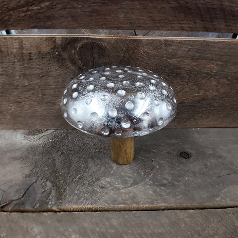 5.5"x7" Mushroom 'Metal Top with Wood Stem'