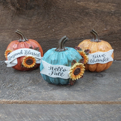 4.3" Pumpkin 'Resin Harvest 3 Assorted'