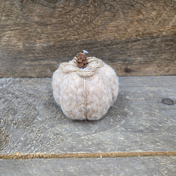 2 Assorted Felt Pumpkins