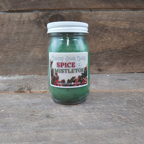 Spice & Mistletoe - Mason jar candle 16oz