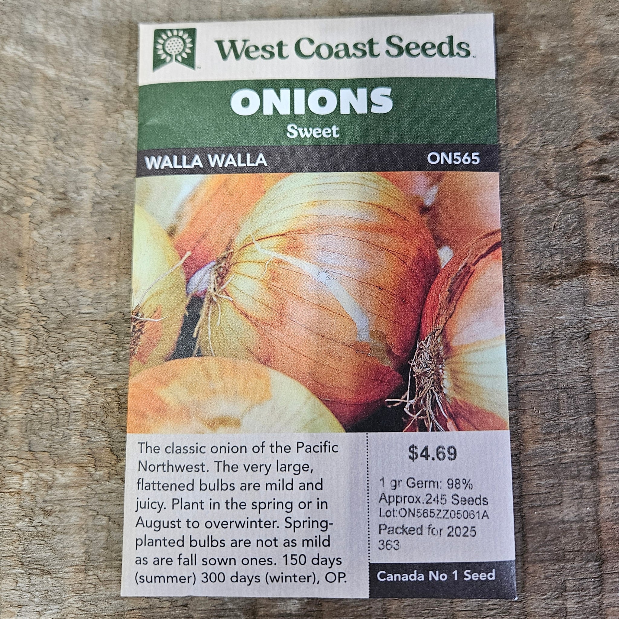 Onions Sweet 'Walla Walla'- West Coast Seeds