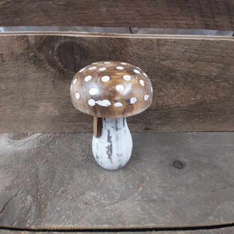 4.5"x7" Mushroom 'Mango Wood White'