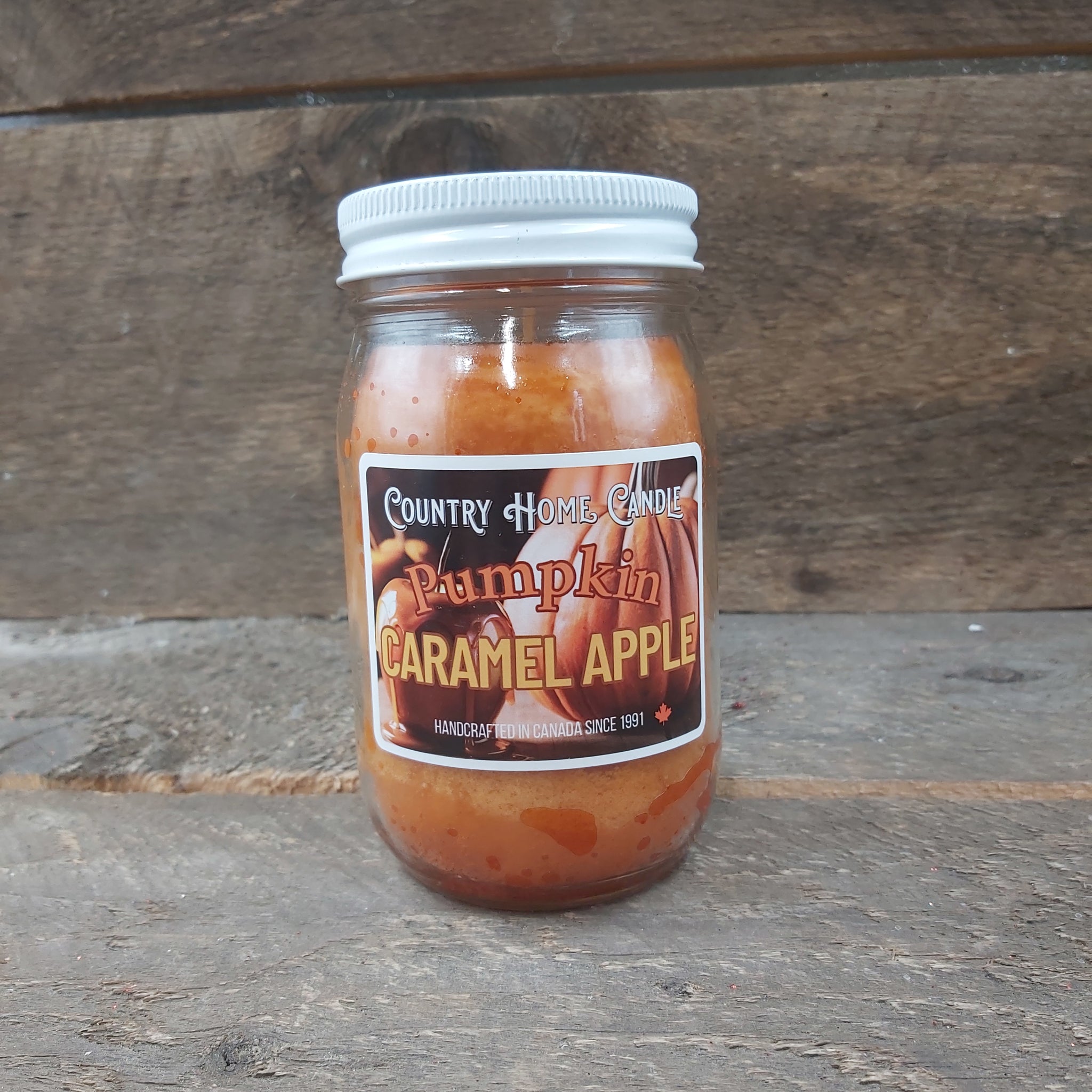 Pumpkin Caramel Apple - Mason Jar Candle 16oz