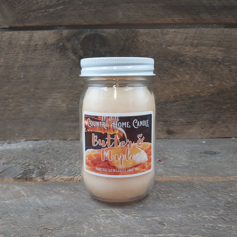 Butter & Maple - Mason Jar Candle 16oz