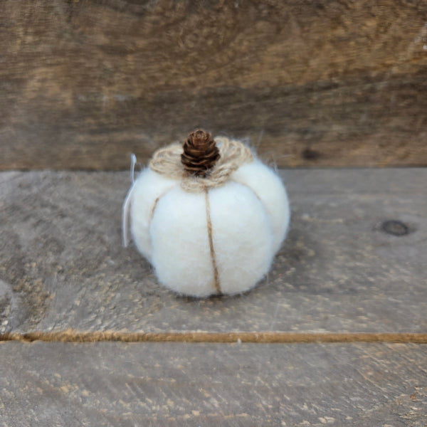 2 Assorted Felt Pumpkins