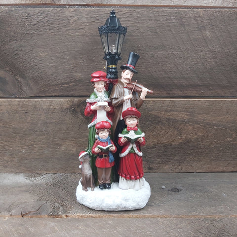 16" Vict Carollers w/LED Lamp
