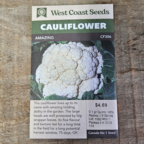 Cauliflower 'Amazing' Seeds - West Coast Seeds