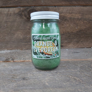 Orange & Evergreen - Mason Jar Candle 16oz