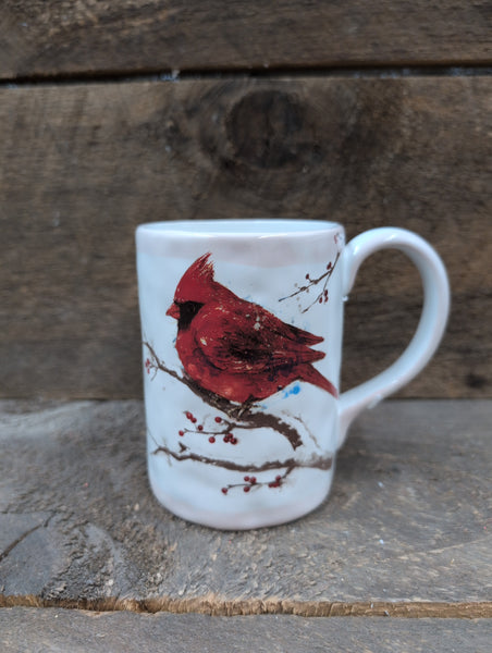5" Ceramic Mug w/Cardinal Design