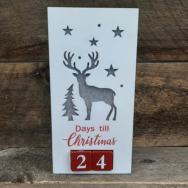 LED 'White Deer' Countdown to Christmas Sign
