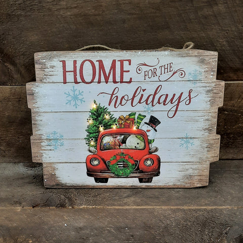 LED Truck 'Home for the Holidays' Sign