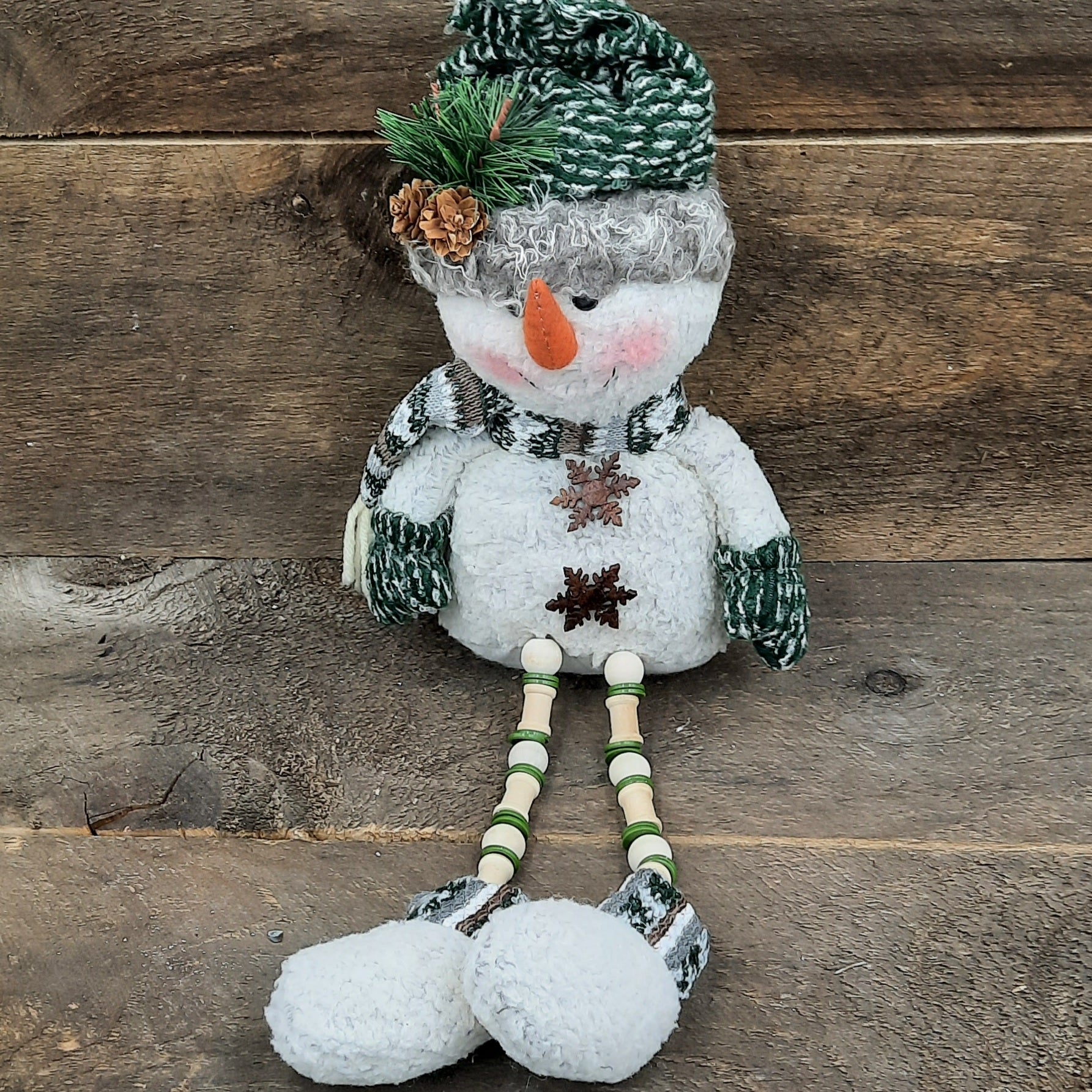 22" Sitting Snowman with Hat