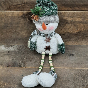 22" Sitting Snowman with Hat