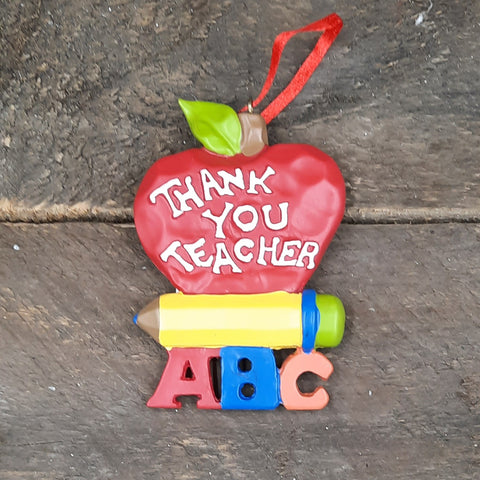 3.5" 'Thank You Teacher' Ornament