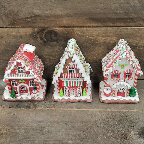 7" LED Santa Gingerbread House