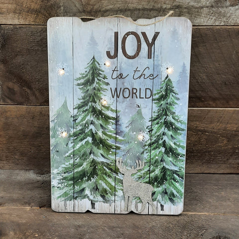 LED 'Joy To The World' Tree Sign