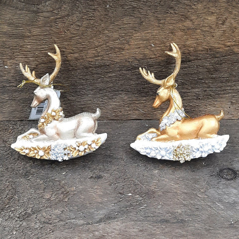 4" 'Metallic Gold Deer' Ornament