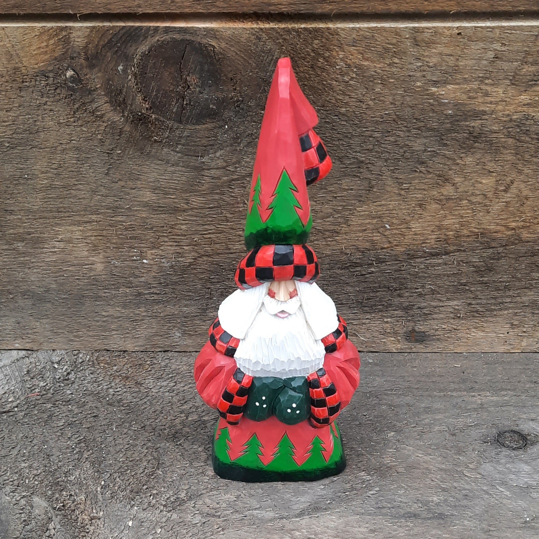 9" 'Tree Trimmed Tall Hat' Santa