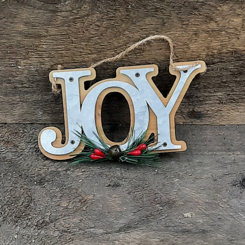 3x7" Metal Hanging Ornament